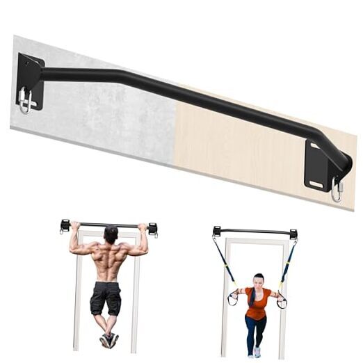 Pull Up Bar Wall Mounted-Heavy Duty Joist Mounted Pull Up Bar-Premium Strength