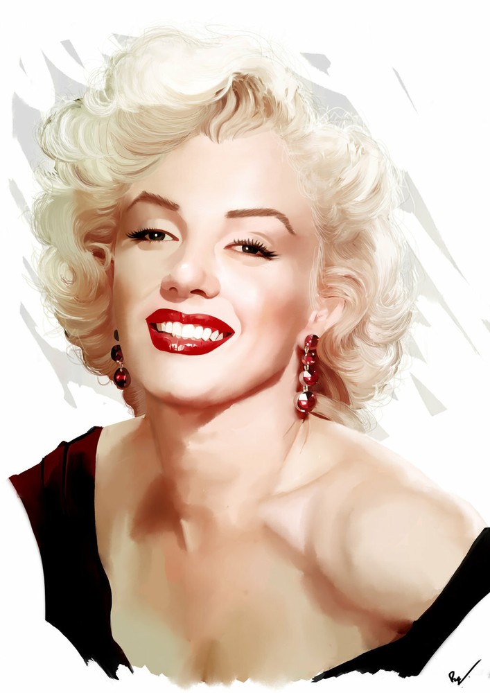 Marilyn Monroe Beautiful Painting 8x10 Picture Celebrity Print