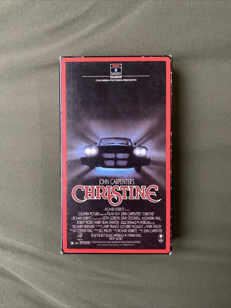 John Carpenter’s Christine VHS Stephen King Horror 1984 RCA Columbia Side-loader