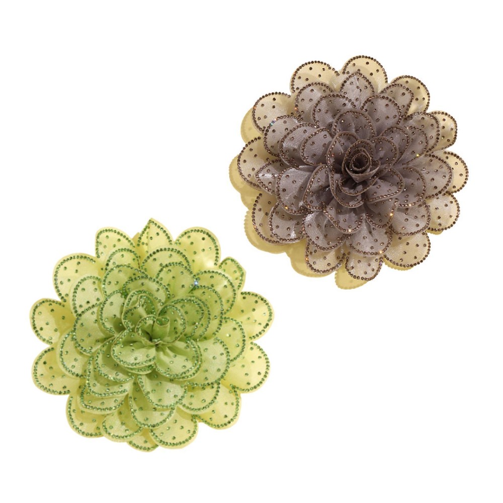 Flower Brooch Pin Clothes Accessories Bohemian 14 cm Dia Versatile Fabric Flower