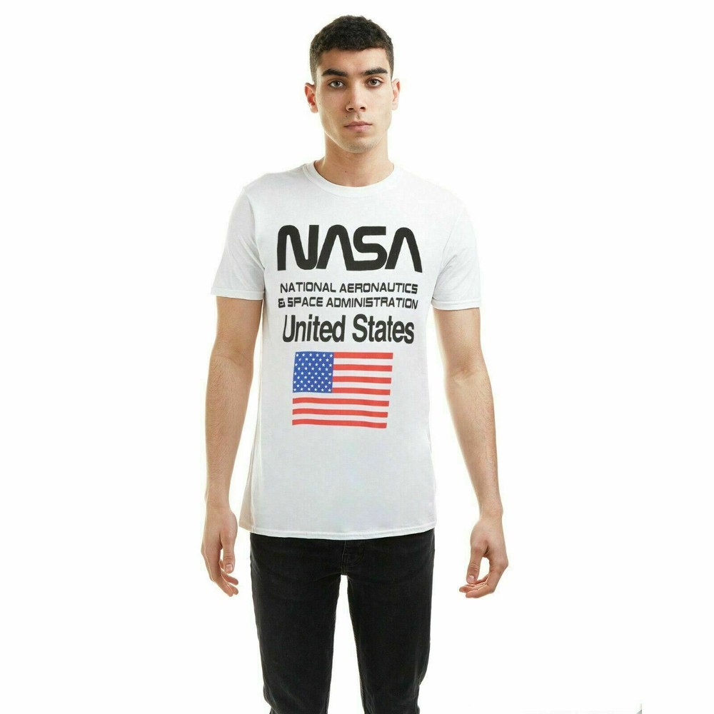 Official NASA Mens Administration T-Shirt White S-XXL