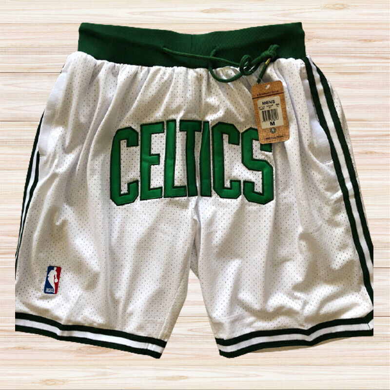 New Boston Celtics Retro Basketball Shorts Size: S-XXL