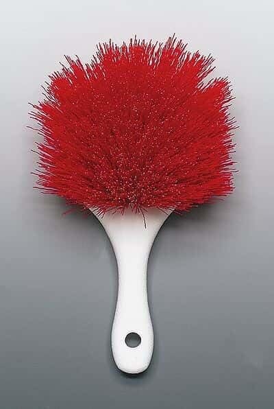 8-Inch White Nylon Utility Brush with Sturdy Handle