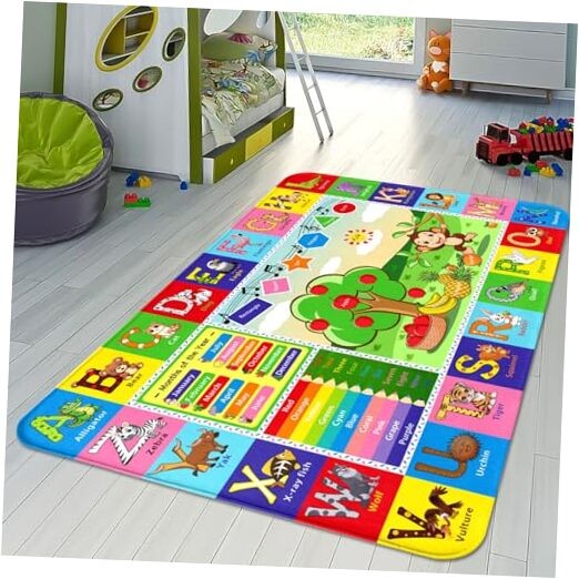 ABC Carpet 3x5 FT - Fun Alphabet Kids Rug for Bedroom Playroom-image