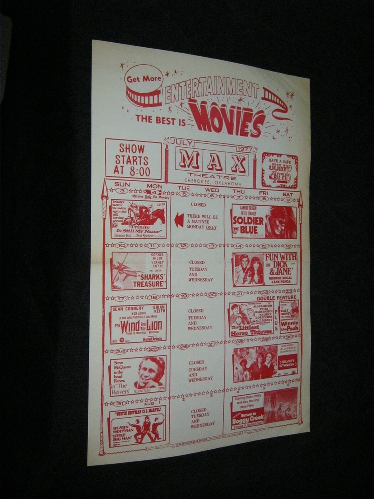 Original Cherokee Oklahoma BOGGY CREEK Trinity STEVE McQUEEN Connery WINNIE POOH