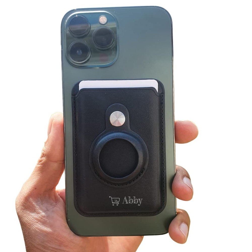 Abby's AirTag Magsafe Wallet - Magnetic iPhone Leather Case with Card Holder-image