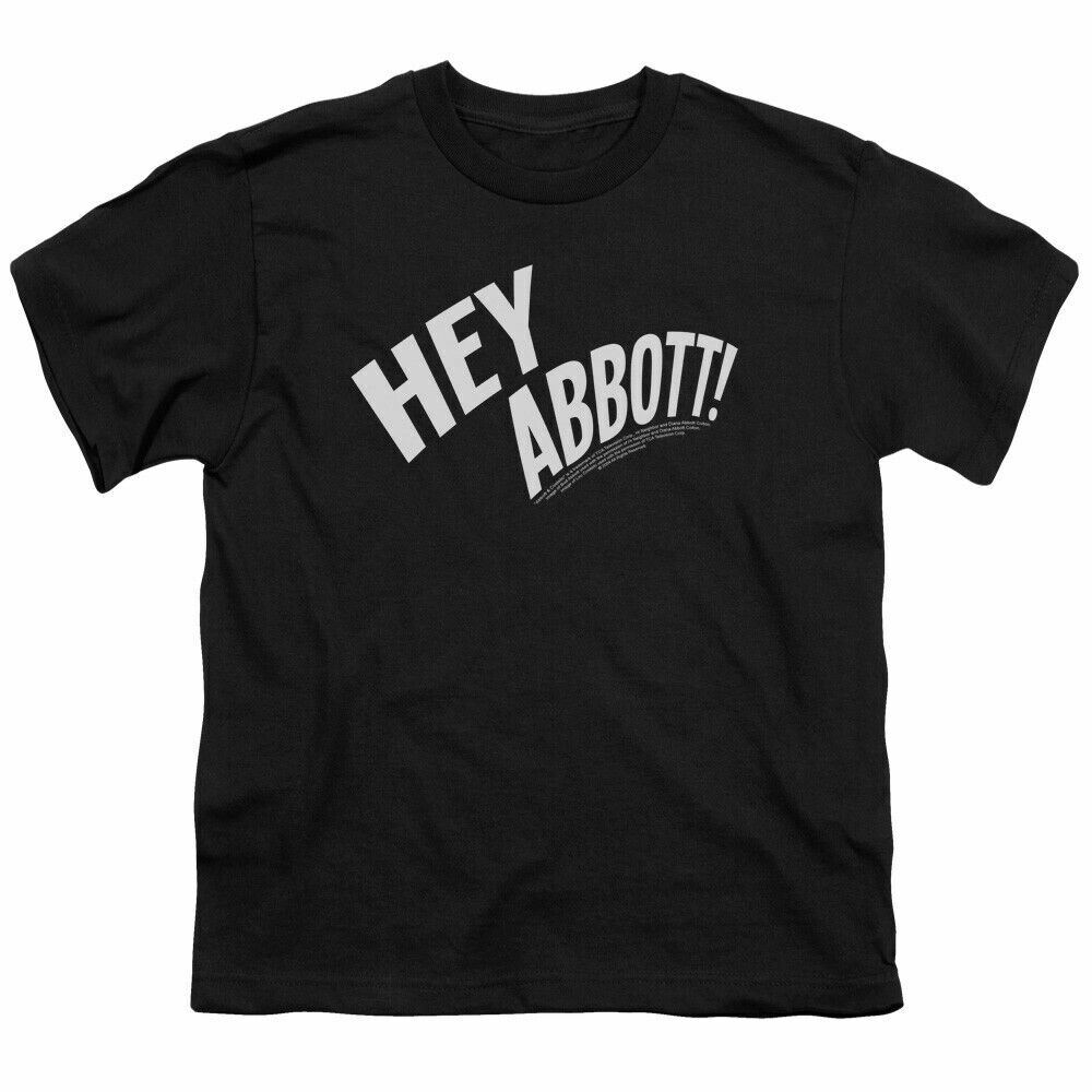 Abbott & Costello 122222Hey Abbott Kids Youth T Shirt Licensed Comedy Tee Black-image