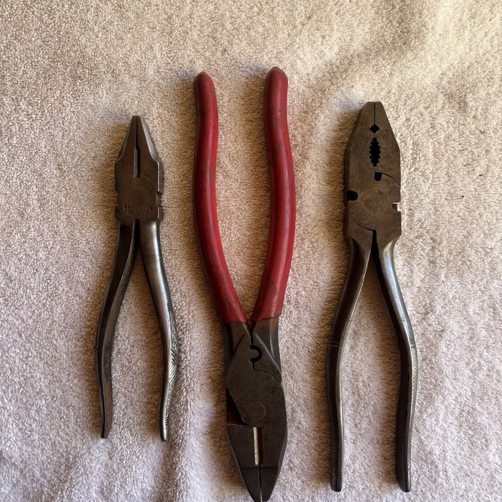 Lot Of Vintage Lineman’s Pliers