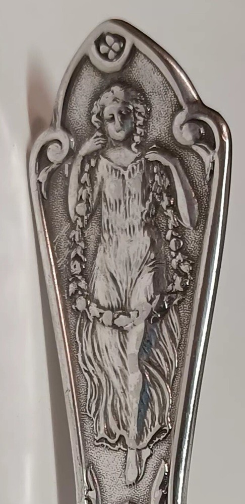 Reed & Barton Pearls Art Nouveau Antique Fish Knife No Monogram 7 7/8 Inch