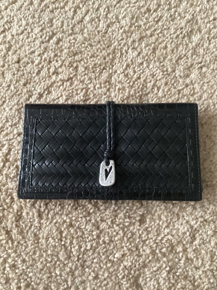 Brighton - Black -  Weave Bifold Wallet - Retired - South Western
