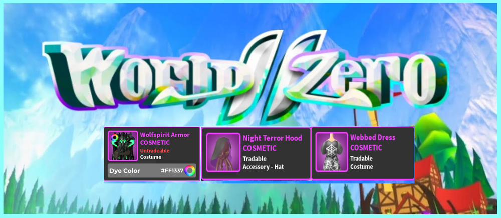 World Zero Roblox Cosmetics