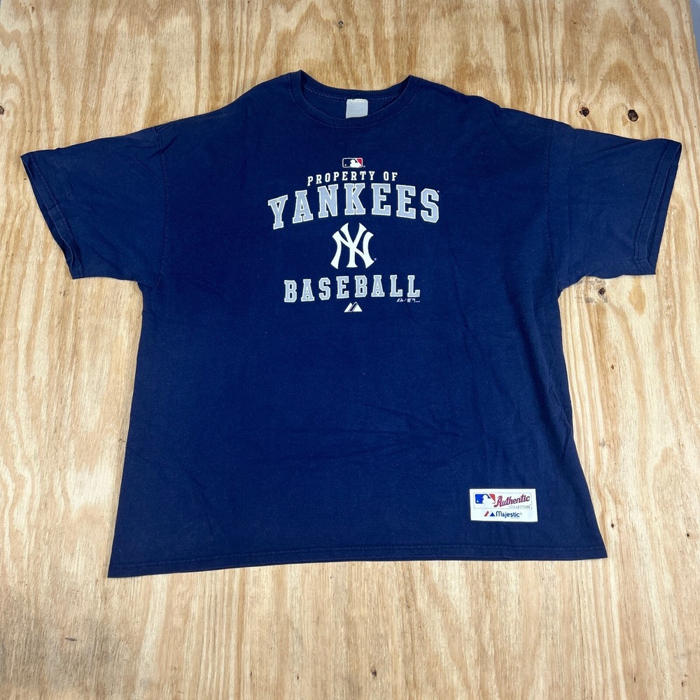 Vintage Majestic New York Yankees MLB Baseball Mens T-shirt Crew Neck XL 90s