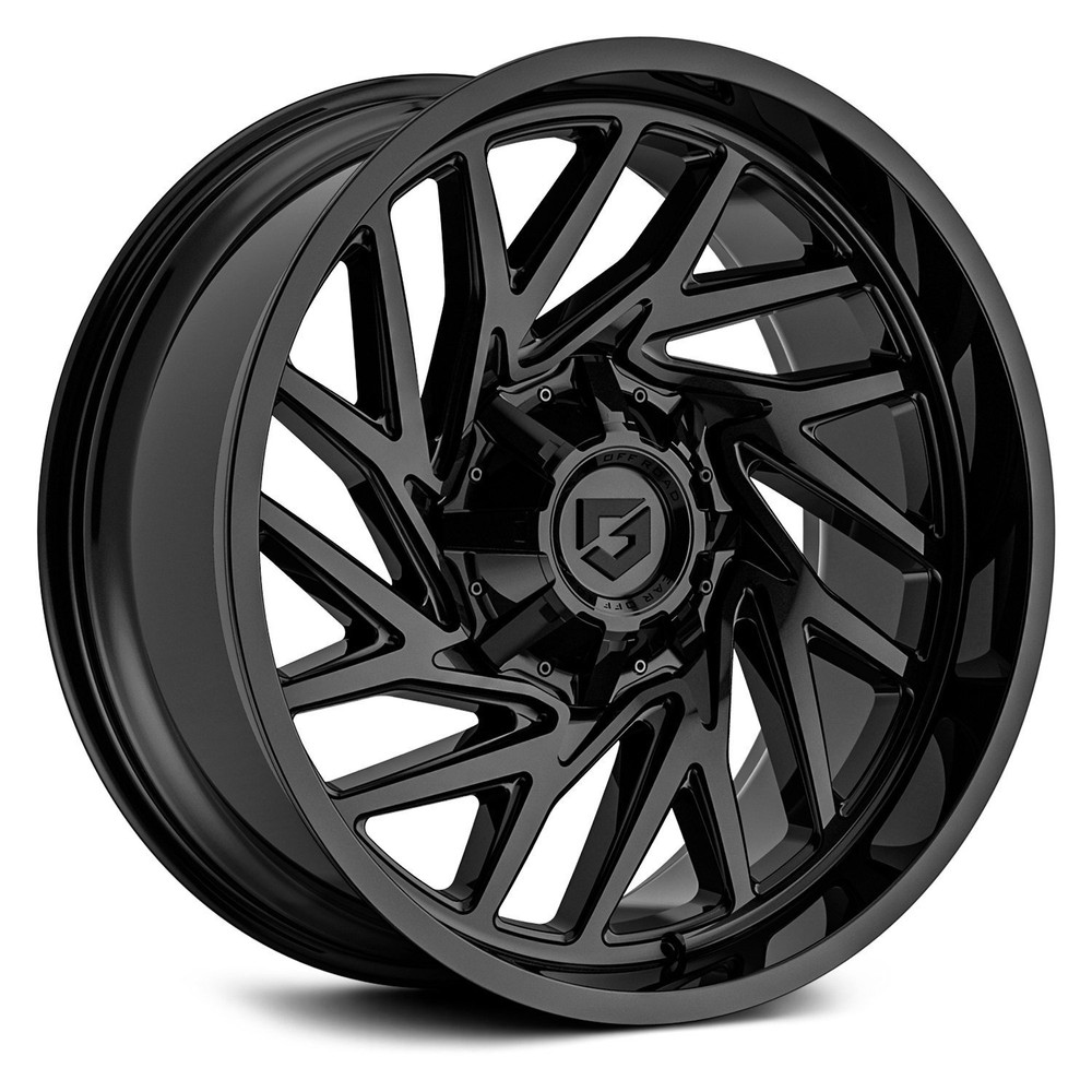 Gear Off Road 769B 22x10 Black Wheels -19 Offset 6x135 Bolt Pattern 106.2 Hub Set of 4