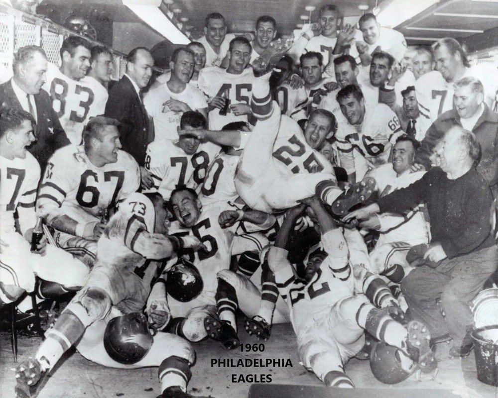 1960 Philadelphia Eagles NFL Champions Celebration 8x10 Photo Print Vintage Football Memorabilia