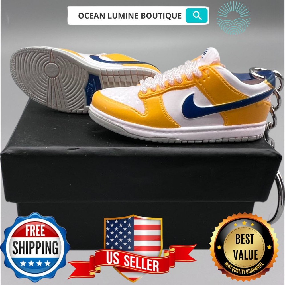 SB DUNK 3D Mini Sneaker Keychain, Jordan Sneaker Collectible, Box Options