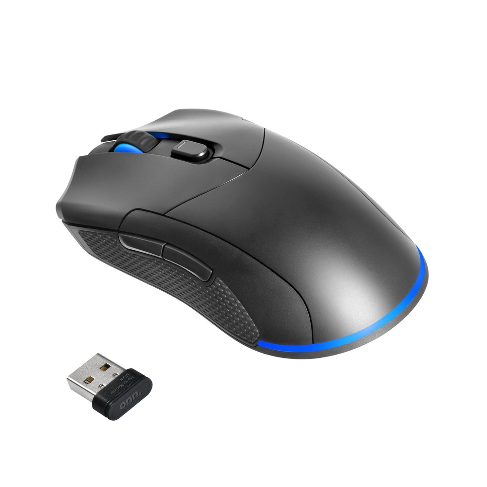 Rechargeable Wireless Gaming Mouse featuring LED Lighting and 8 Customizable Programmable Buttons for Enhanced Gaming Performance