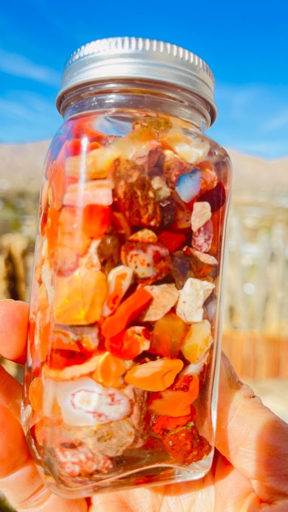 Beautiful Mexican Fire Jelly Opal Specimens 110g