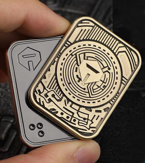 Metal Fidget Toy Clicker Poker Slider Magnetic Push Card Pocket Haptic EDC Toys