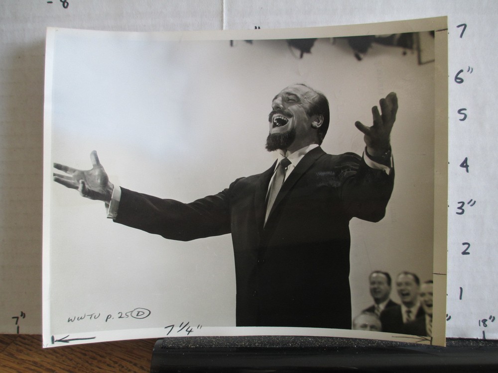 NBC 1961 Sing Along with Mitch Miller conductor smiling photo