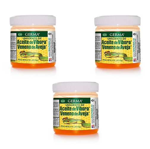 Aceite De Vibora Con Veneno De Abeja Snake Oil And Bee Venom Ointment 3oz QTY-3-image