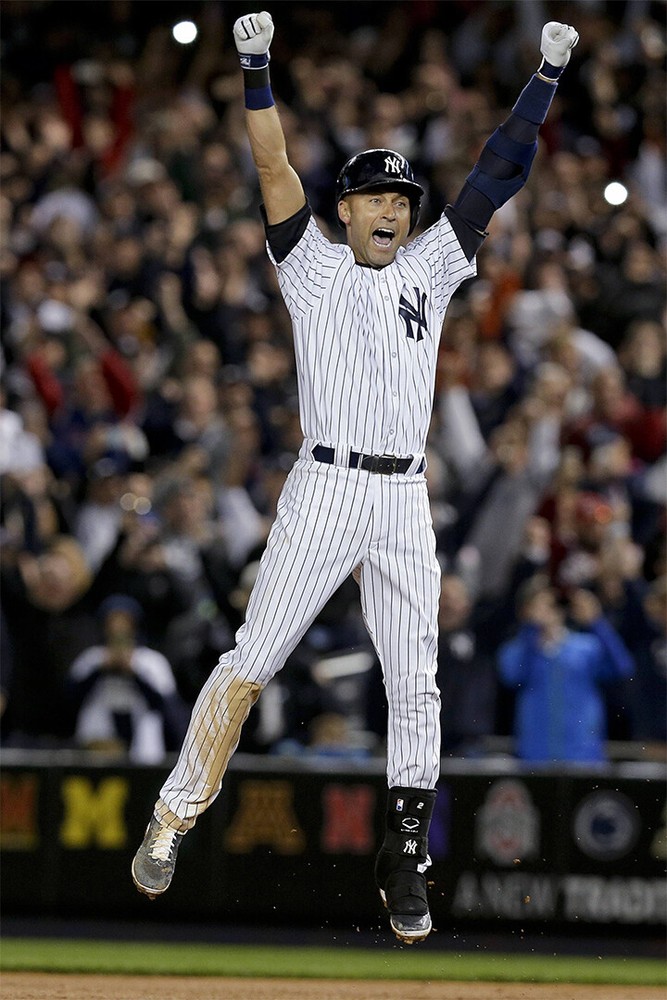 Derek Jeter Final At Bat Yankee Stadium Baseball Wall Art Home - POSTER 20x30