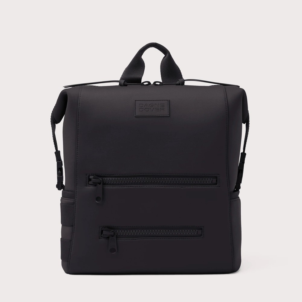 DAGNE DOVER Indi Neoprene Diaper Bag Large Backpack Black