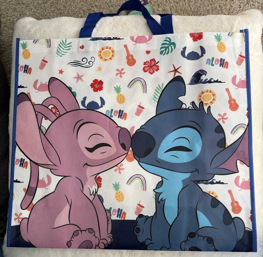 Disney Stitch X-Large Reusable Tote Shopping/Beach Bag New with Tags 💙