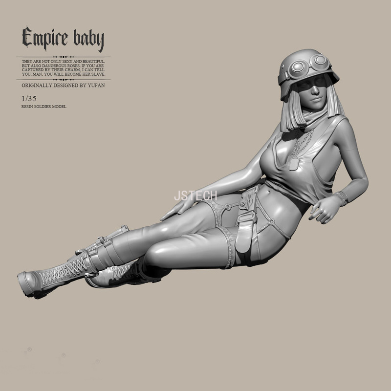 US Female Soldier 1/24 Figure Model Kit Unpainted Unassembled Fast Ship 2025