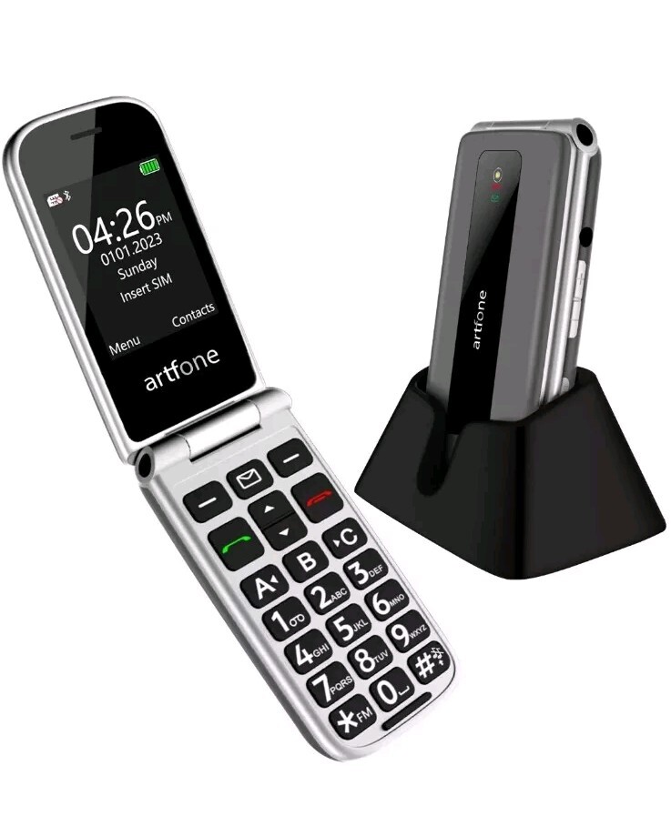 Unlocked Artfone F30 4G Senior Flip Mobile Cell Phones For Older People Dual SIM
