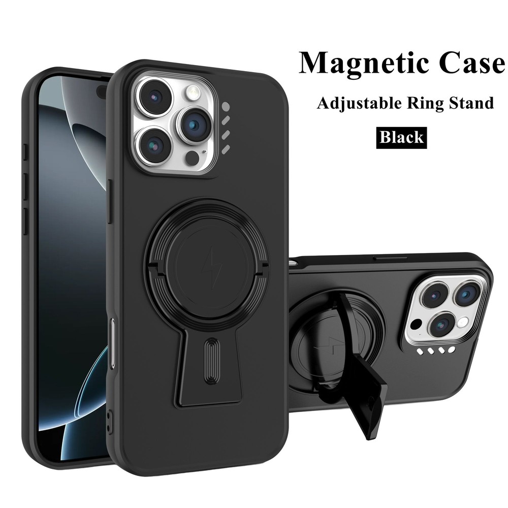 Fr iPhone 16 Pro Max 15 14 13 12 11 Military-Grade Case with Magnetic Ring Stand