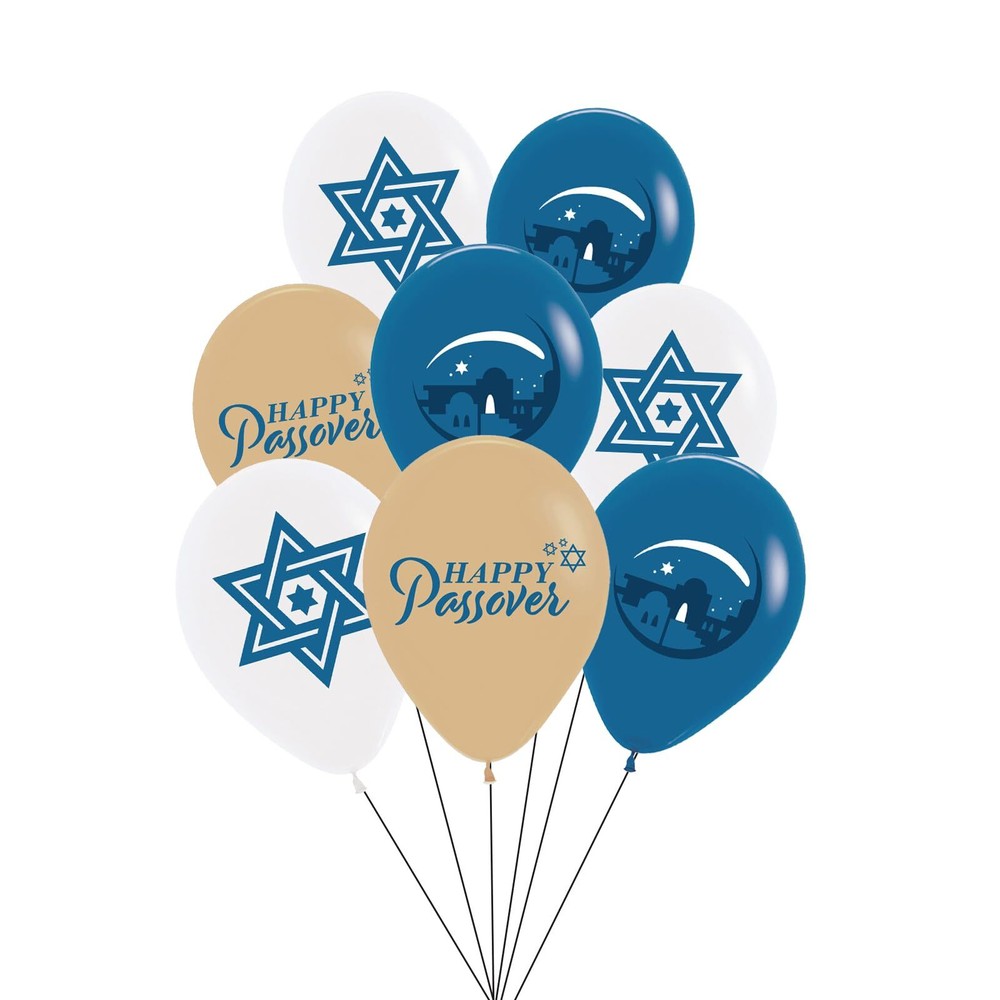 Happy Passover Balloons for Jewish Holiday Party Decorations