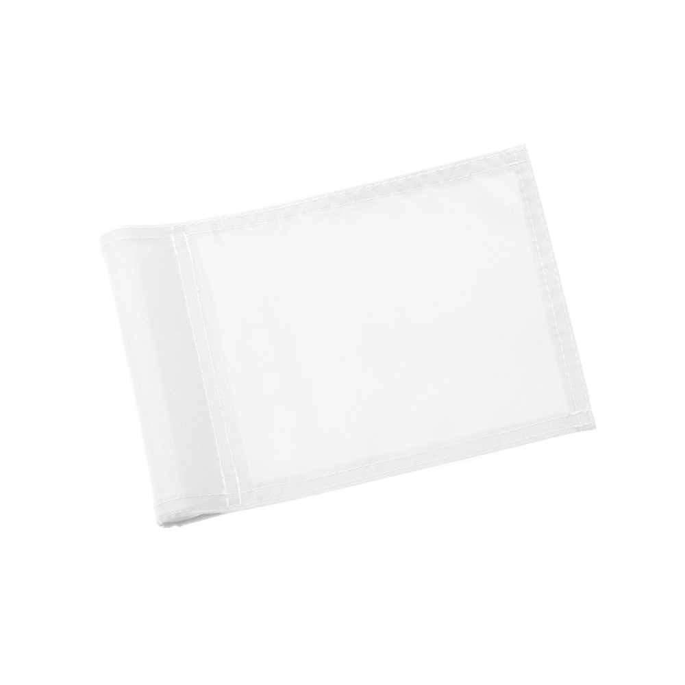 Mini Golf Flag 8x6 Inch White 420D Nylon with Tube Insert for Practice