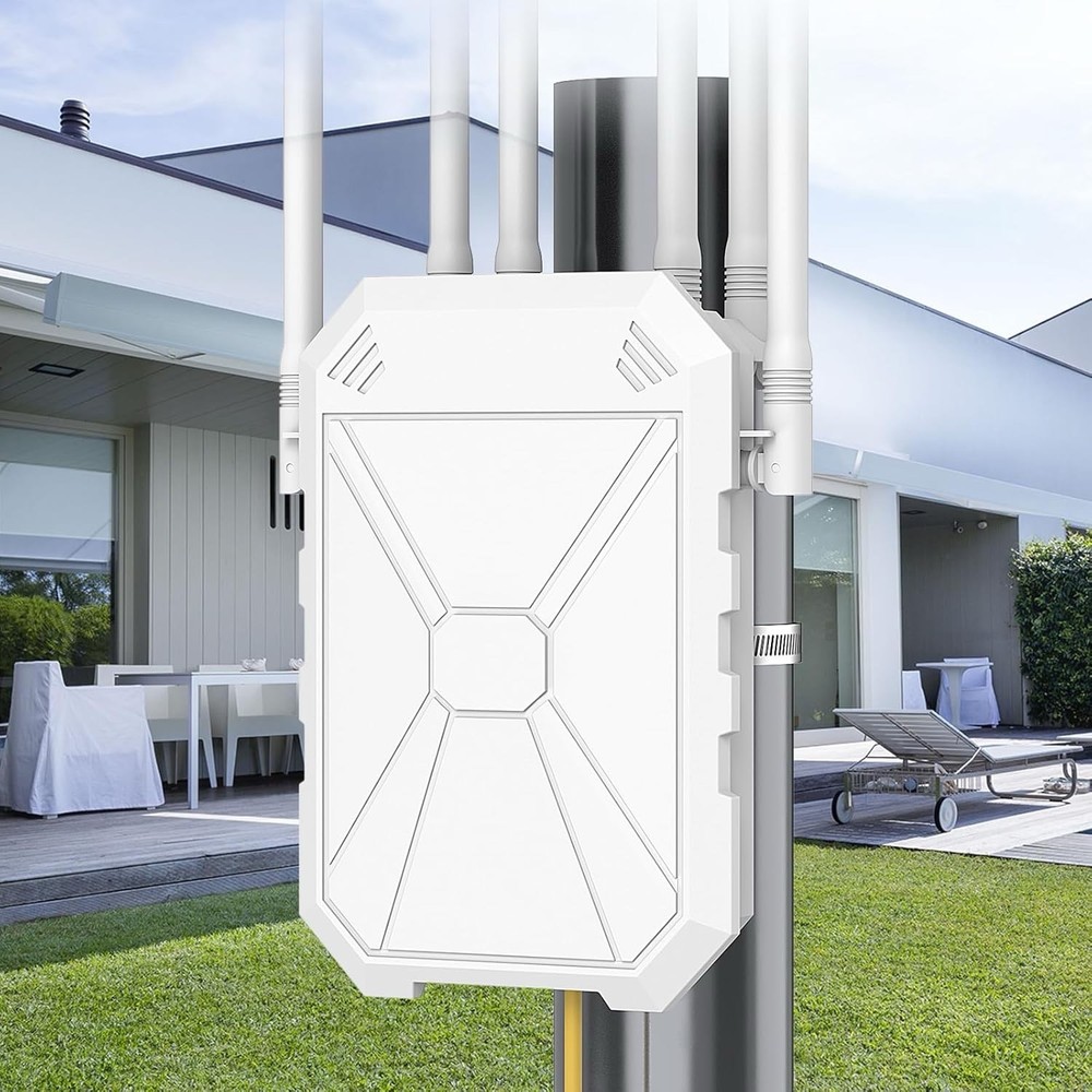 Outdoor Router AX3000 WiFi 6 Access Point Dual Band Mesh Extender Weatherproof