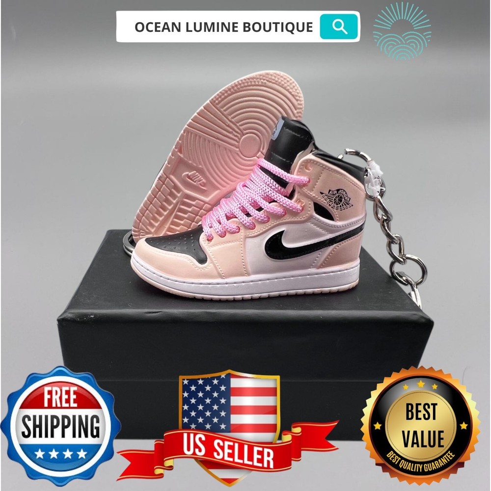 Air Jordan 3D Mini Sneaker Keychain, Basketball Sneaker Collectible, Box Options