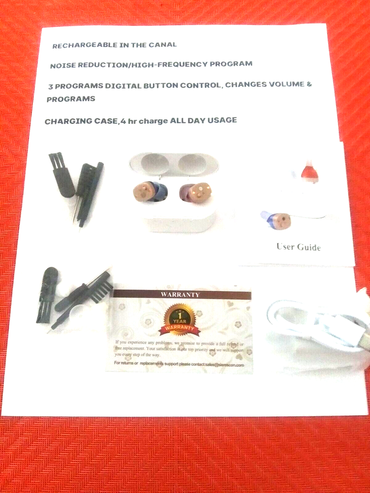 RECHARGEABLE   HEARING AIDS 3 PROGRAMS INC NOISE REDUCTION advanced