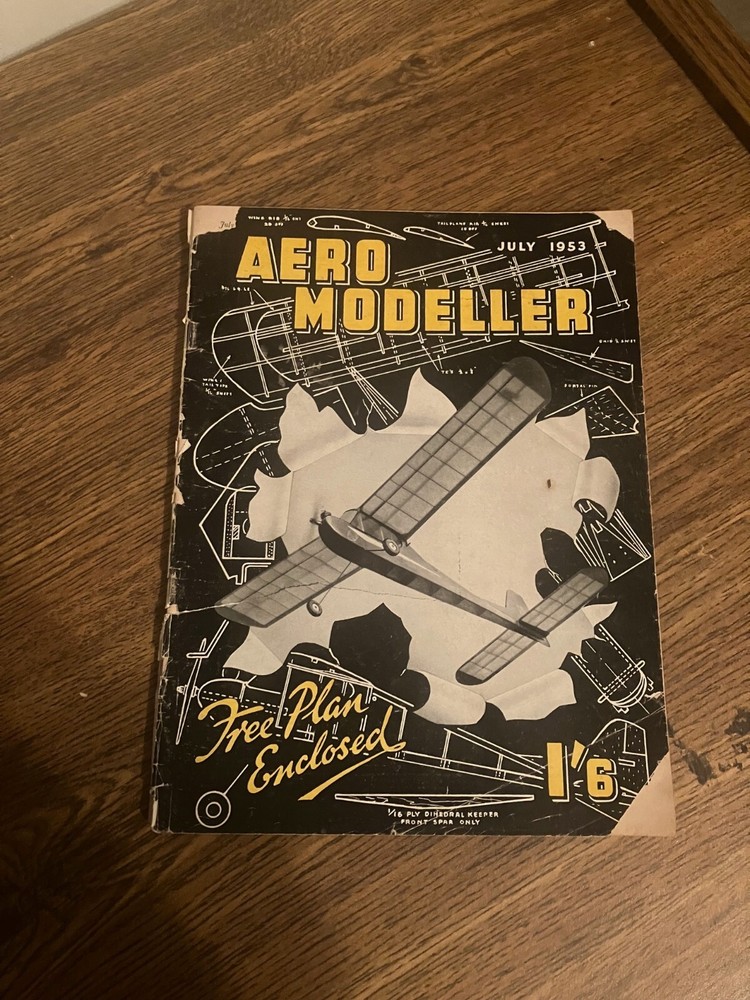 Винтажный задний выпуск журнала Aero Modeller - июль 1953