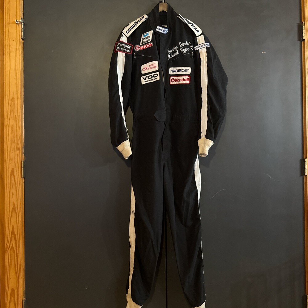 Vintage Goodyear CSR Racing Coveralls NASCAR Corky Linder Track Suit VTG
