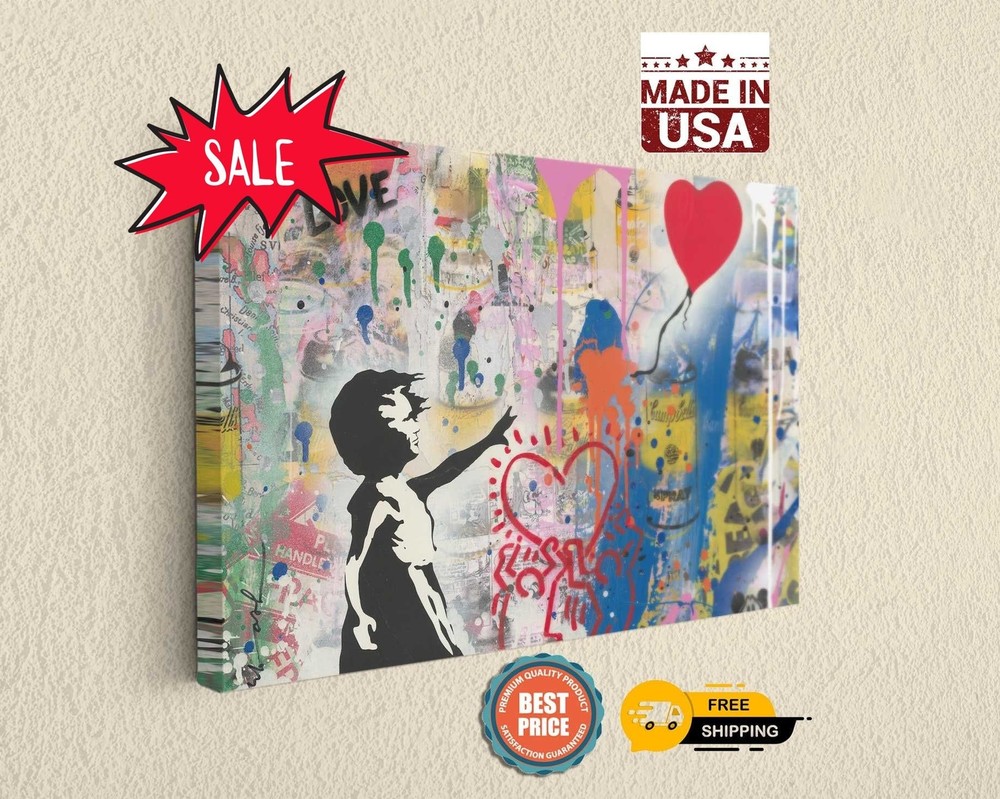 There Is Always Hope Colorful Banksy Street Urban Graffiti Canvas Print