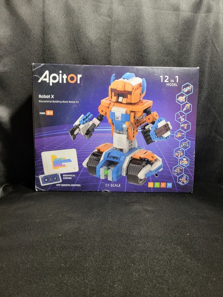 Apitor, Robot X, Robot Building Kit, 12-in-1 Programmable APP RC Robot/Car...