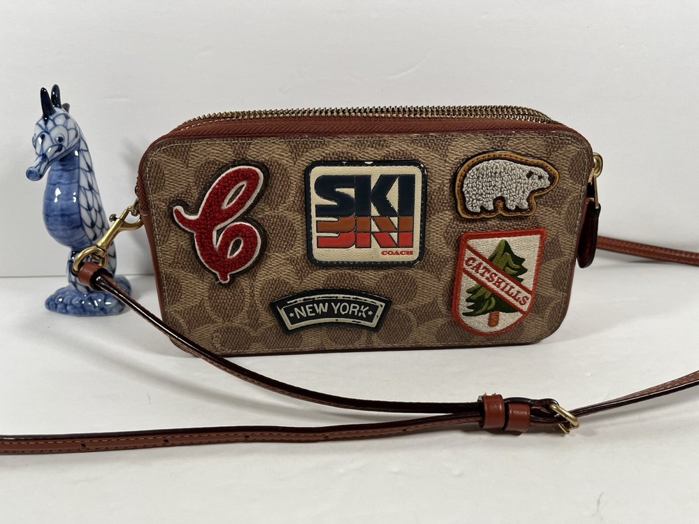 COACH Kira Crossbody Bag In signature Leather With Ski Bear Used