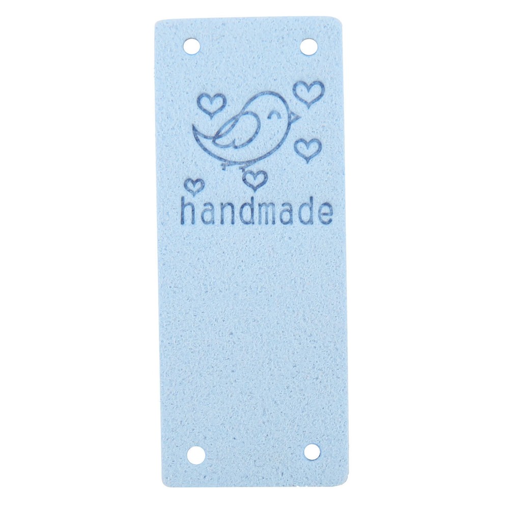 100Pcs Soft PU Leather Labels with 4 Holes for DIY Crafting in Bird Colors