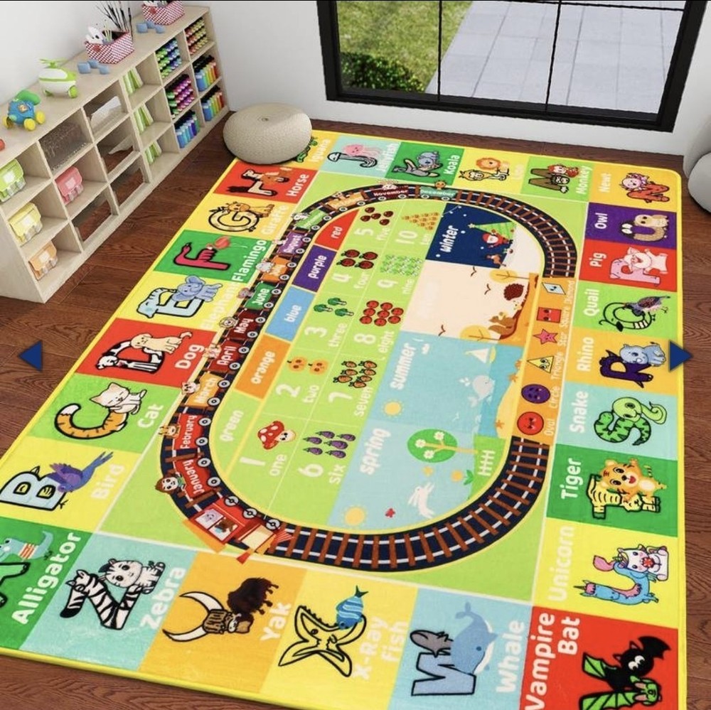 ABC Kids Play Rug 31.5x47 Inch Soft Non-Slip Nursery Mat-image