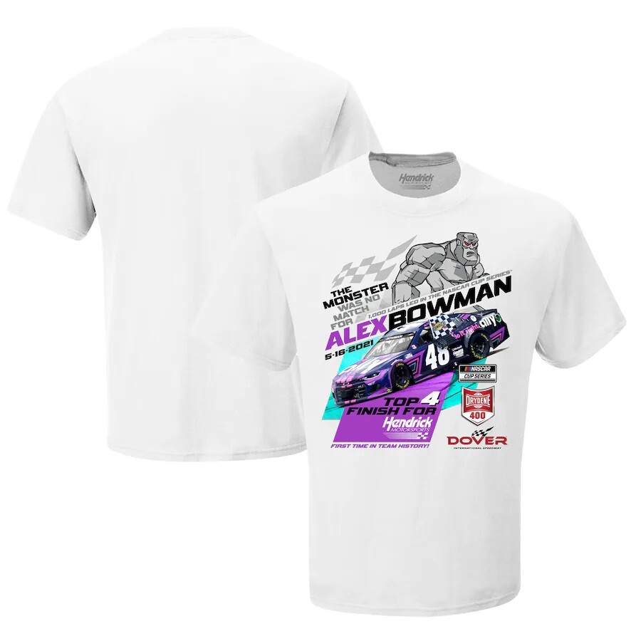 Alex Bowman 2021 Checkered Flag Sports #48 Ally Dover Winner Tee FREE SHIP