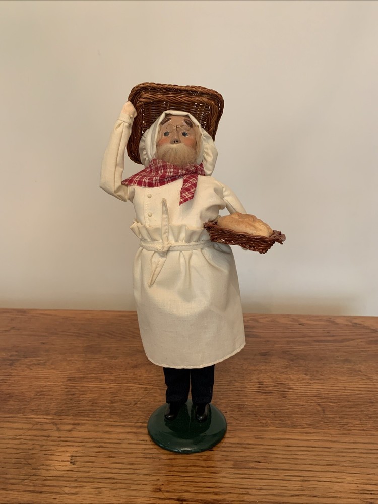 Vintage Byers’ Choice 1992  Baker With Baskets Of Bread GUC