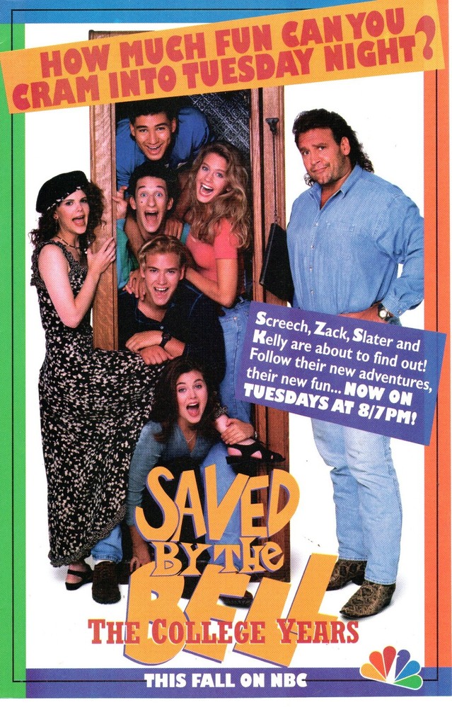 1993 SAVED BY THE BELL The College Years NBC TV Show PRINT AD - SCREECH ZACK