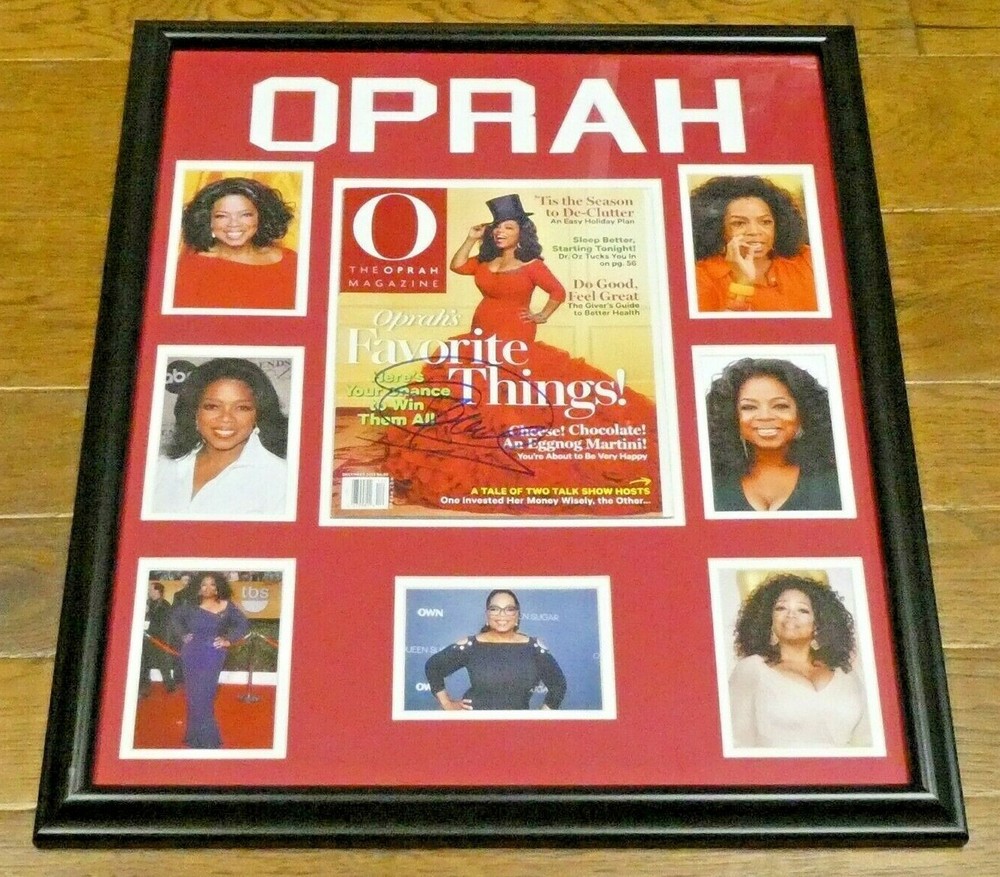Oprah Winfrey Signed 20x24 Display Framed with Full JSA Letter