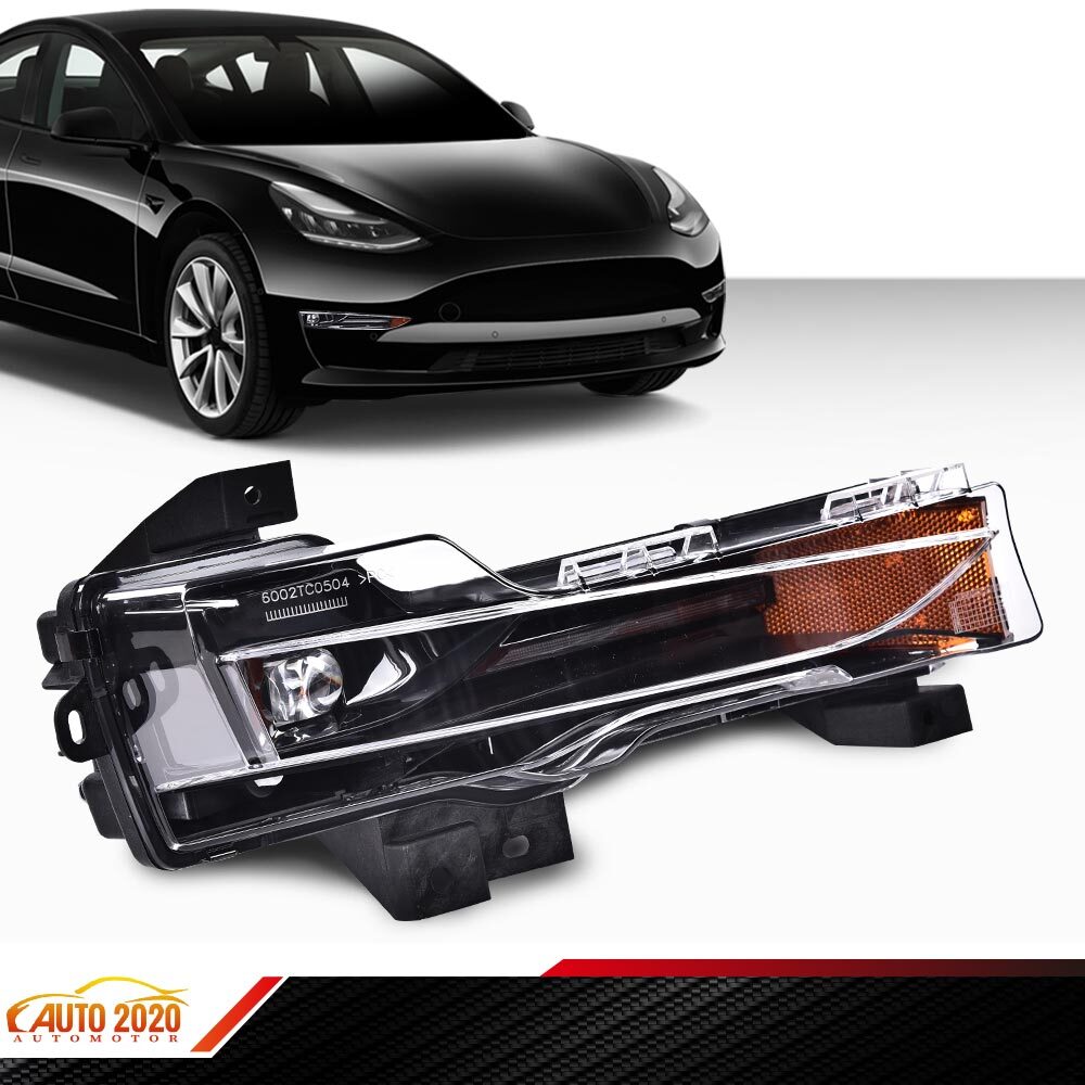 Bumper Fog Light Lamp DRL Right Passenger Side Fit For Tesla Model 3 Y 2017-2023