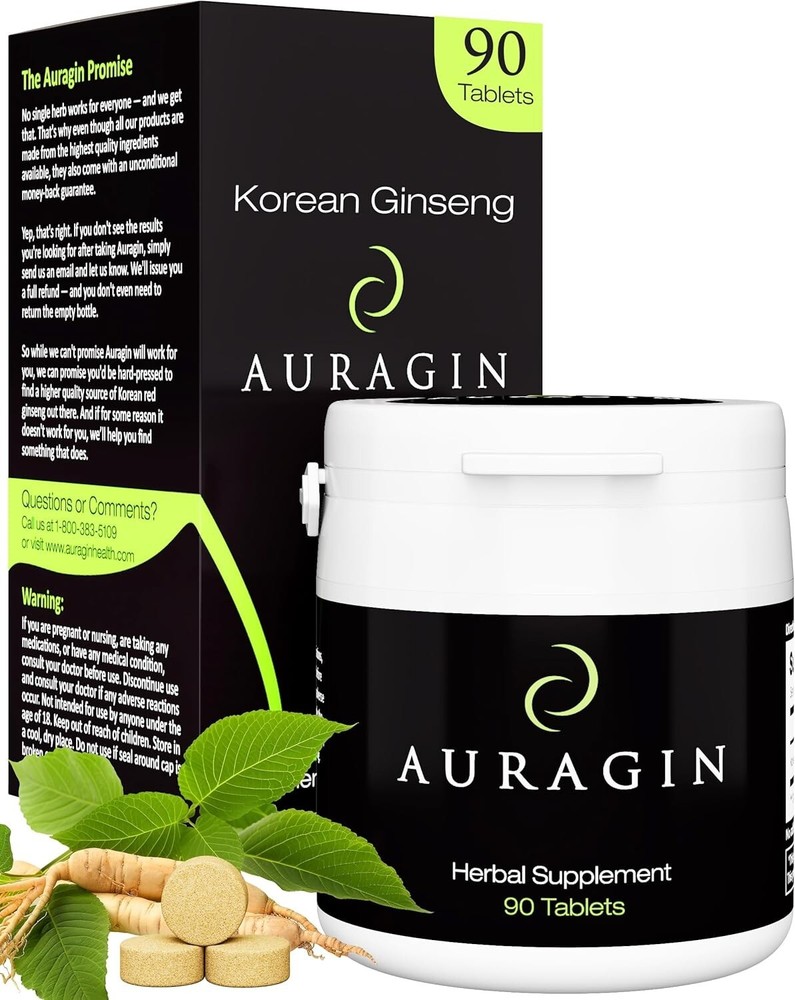 Pure & Potent Korean Red Ginseng Tablets – 100% 6-Year Roots, No Additives