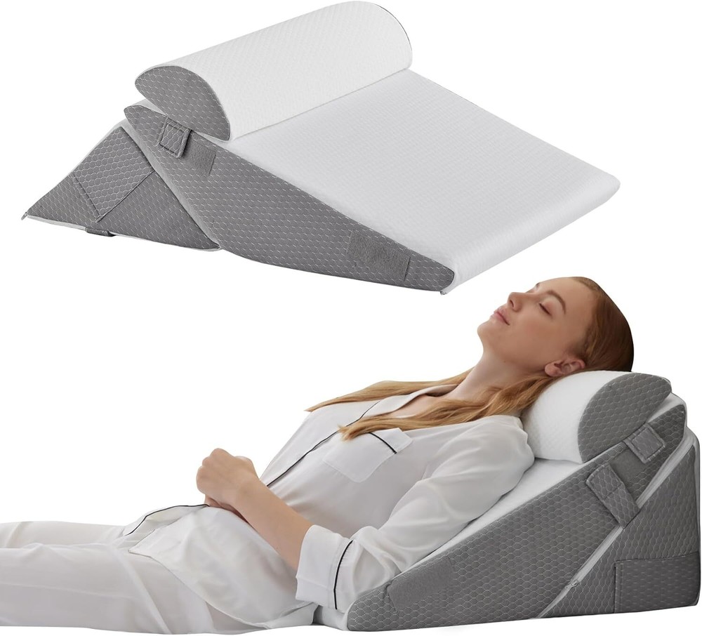 Orthopedic Wedge Pillow Set for Post-Surgery Support & Comfort  