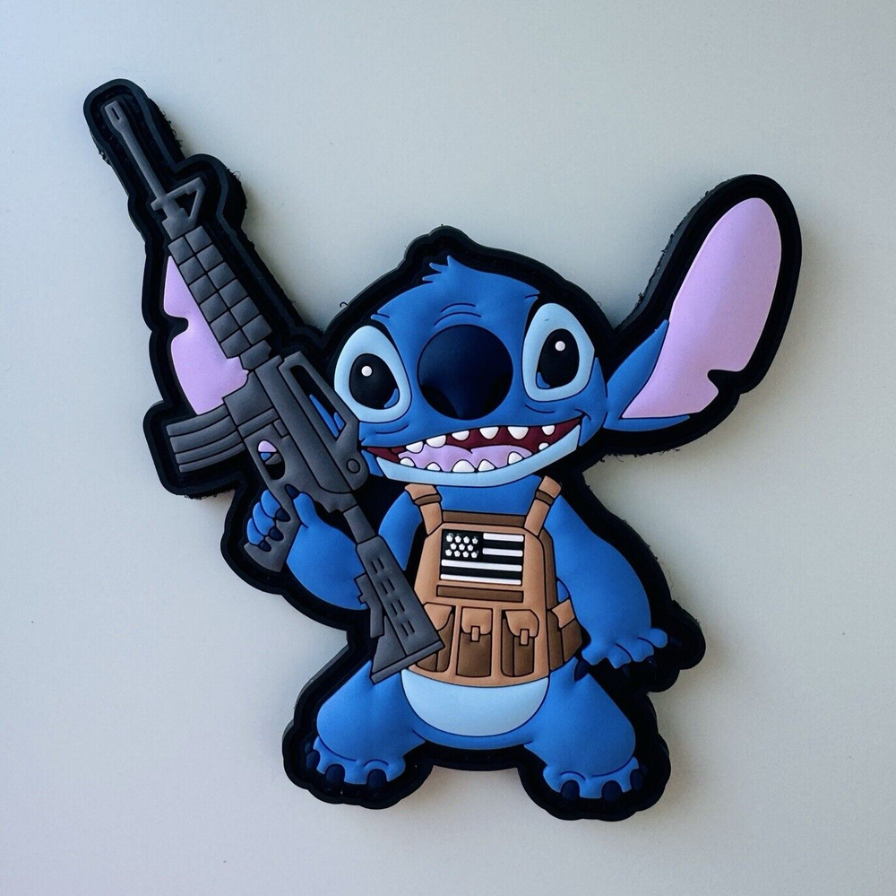 Tactical Stitch Rubber PVC Hook/Loop Morale Patch